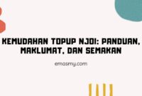Kemudahan Topup NJOI: Panduan, Maklumat, dan Semakan Kemudahan Topup NJOI: Panduan, Maklumat, dan Semakan
